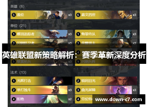 英雄联盟新策略解析:赛季革新深度分析 英雄联盟新策略解析:赛季革新深度分析